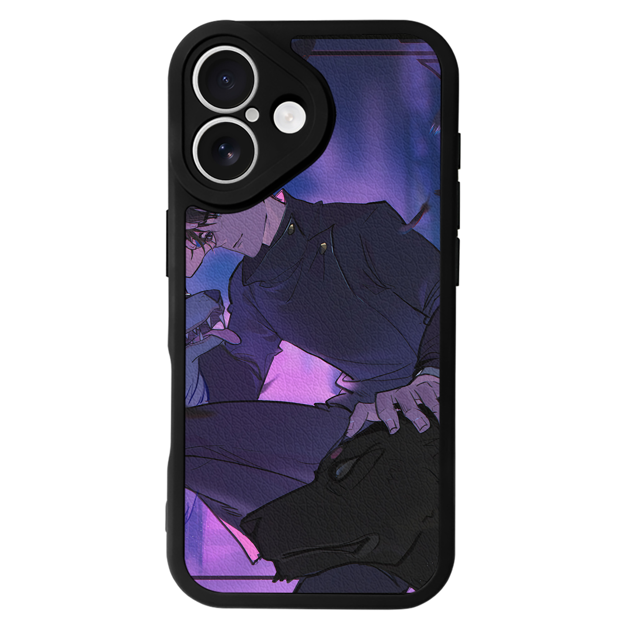 （画像用） 呪術廻戦 Jujutsu Kaisen 【iPhone 16シリーズ対応】シリコンスマホケース（レザー調） 材質：シリコン